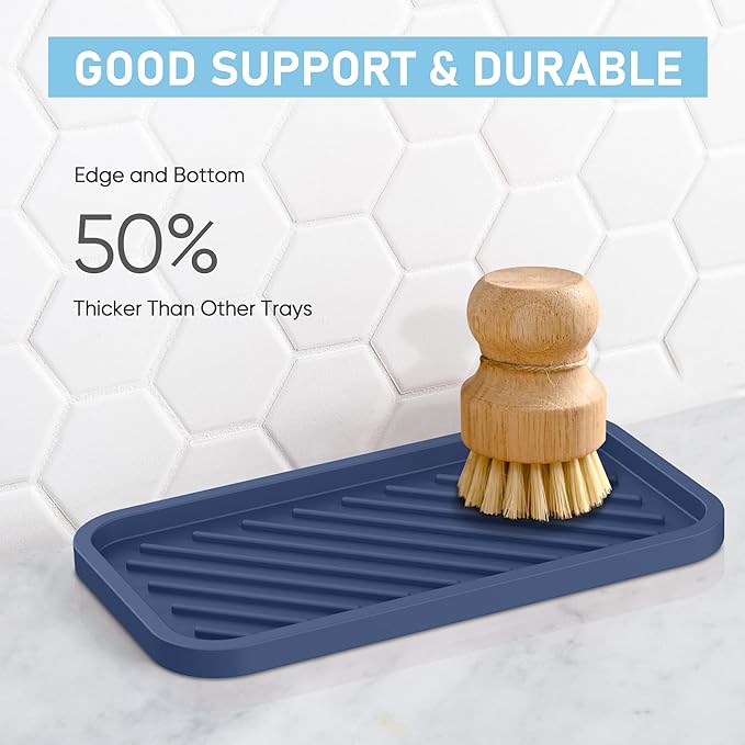 EG-SIPRO Silicone Sink Organizer Tray, 2-Pack, Sasau, Unisex, 8 Colors, Dishwashing Accessories