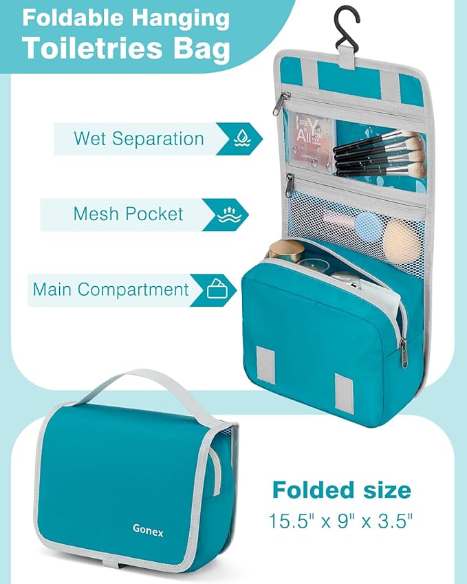 Gonex Compression Packing Cubes, 3pcs/4pcs Expandable Storage Travel Luggage Bags Organizers
