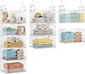 5 Tier Hanging Closet Organizer with Adjustable Dividers, Heavy-Duty Storage Shelves for Clothing, Kitchen, Laundry Room, Extra Large Baskets, 15.7" W x 11.8" D x 51" H, White