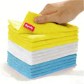 12-Pack Microfiber Cleaning Cloth, 11.5x11.5 Microfiber Towels for Cars, Dishes & House, for Detailers, Chefs & Efficient Home | Scratch-Free, Lint-Free, Ultra Absorbent(Yellow/White/Blue)