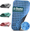 ShineHub Non-Slip Bath Mat for Tub Shower, TPE Machine Washable Bathroom Essentials with Suction Cups, Quick-Dry 28x16 Inch (Seashell Blue)