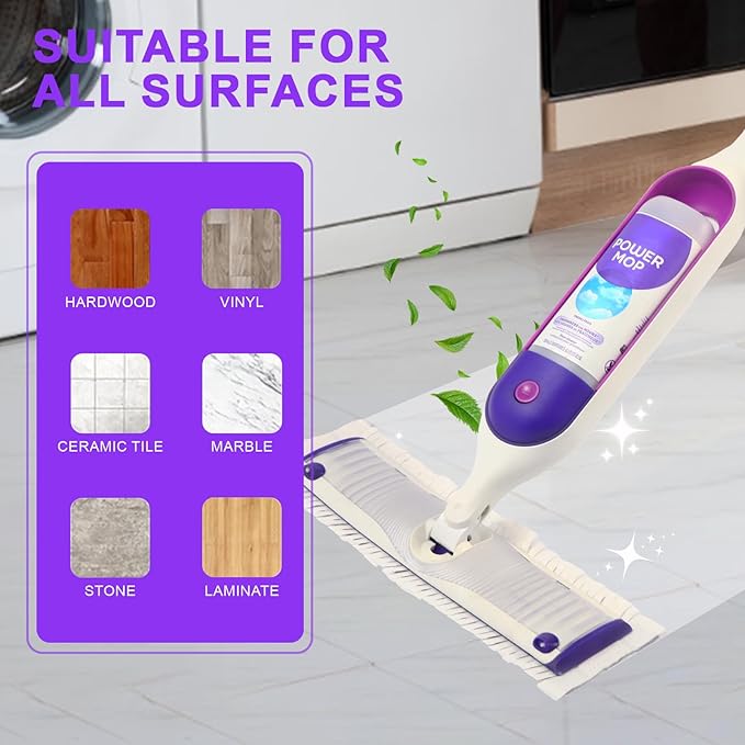24 Packs 5X Cleaning Power Mop Refills for Swiffer PowerMop,Multi-Surface Floor Mop Pad Refills Repalcement Pads for Floor Cleaning