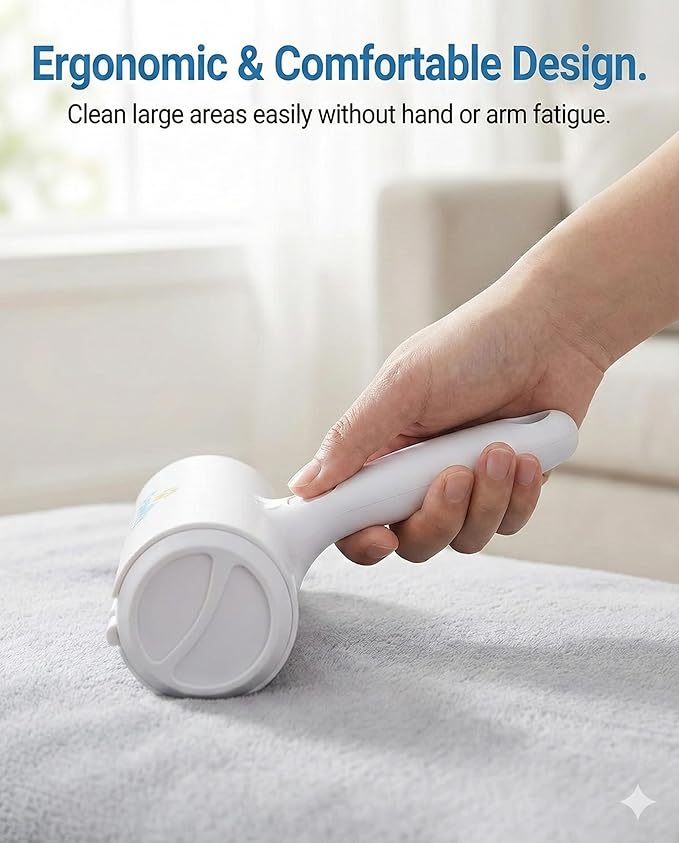 Pawlly Pet Hair Remover Roller – Reusable Lint Roller for Pet Hair, Dog & Cat Hair Remover – Self-Cleaning Fur Removal Tool for Couch, Sofa, Furniture, Carpet, Car Seats & Bedding – No Refills Needed