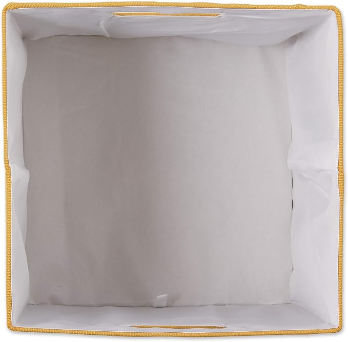 DII Collapsible Polyester Storage Cube, Solid, Lightweight and Durable, Large Square, 13x13x13, Honey Gold