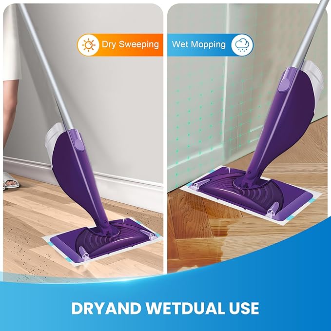 36 Count Refill for Swiffer Wet Jet Spray Mop, 5-Layer Thickened Super Absorbent Disposable Wet Jet Pads for All Floor Types