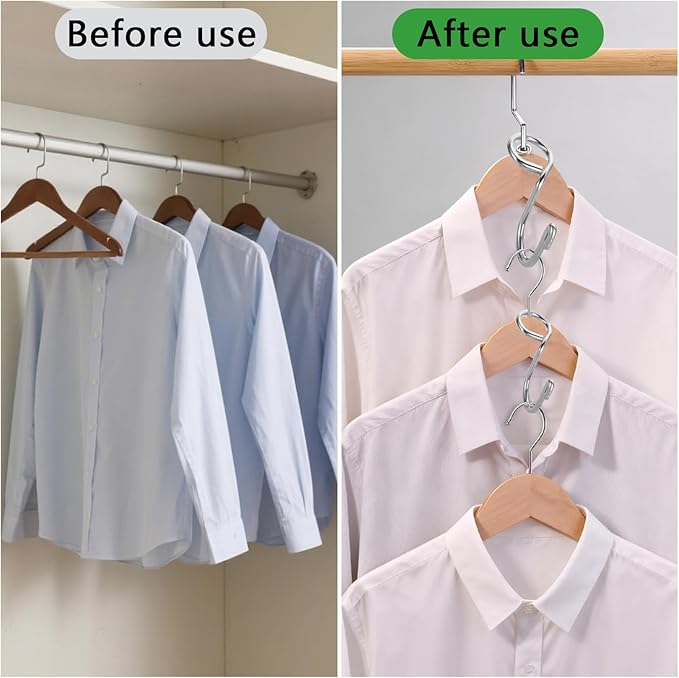15 Pcs Hanger Hooks Extender Clothes Connector Space Saving Triangles for Hangers Connectors Extenders Closet Organizer Hooks Fits All Standard Hangers Maximize Wardrobe Space