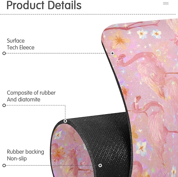 Kitchen Sink Splash Guard 1 PC 30 Inch Sink Faucet Mat Splash Guard for Bathroom Countertop Water Absorbent Foldable Cuttable Soft Washable Pink Gradient Flamingo and Petals