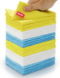 24-Pack Microfiber Cleaning Cloth, 11.5x11.5 Microfiber Towels for Cars, Dishes & House, for Detailers, Chefs & Efficient Home | Scratch-Free, Lint-Free, Ultra Absorbent(Yellow/White/Blue)