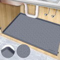 Under Sink Mat, 28" x 22" Waterproof Silicone Under Sink Tray for Kitchen & Laundry Cabinets, Kitchen Cabinet Shelf Protector, Up to 3 Gallons Liquid, Fits 36 inch Standard Cabinet (Blue Grey)