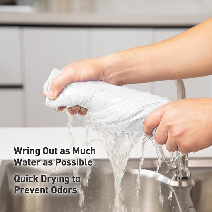 WEAWE White Microfiber Cleaning Cloth 13"x13", Ultra Soft Absorbent Microfiber Cleaning Rags for Housekeeping Cleaning Supplies, Lint Free Reusable Cleaning Cloths for House Washable, Pack of 12