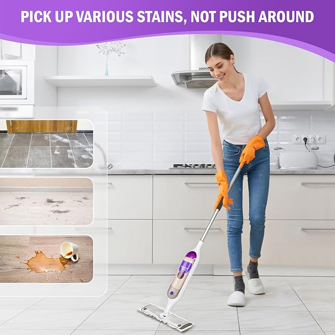 15 Pack Disposable Moping Pads Refills for Power Mop™ Multi-Surface Mop and PowerMop™ Wood Mop, Replacement Mop Pads for Floor Cleaning