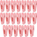 Litoexpe 20 Pcs Pink Velvet Hangers Clips, Pants Hangers Velvet Clips, Strong Finger Flocked Clips for Thin Felt Hangers
