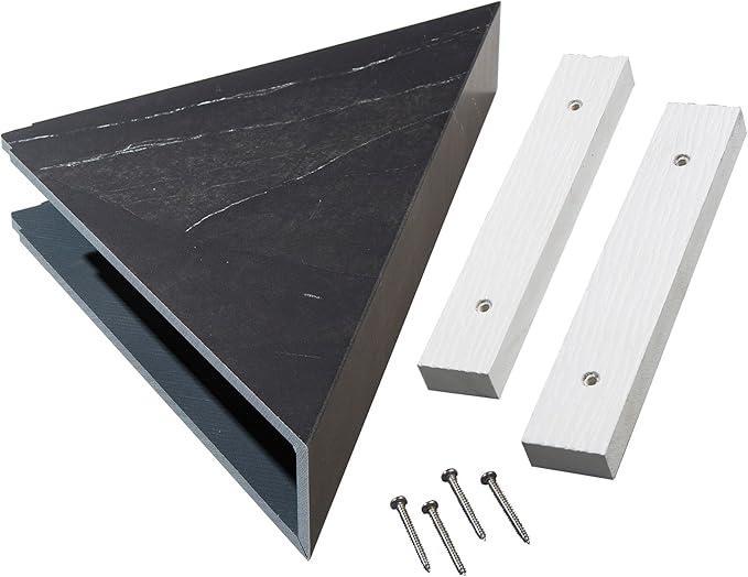 Palisade Vinyl Waterproof Corner Shower Shelf in Black Ice