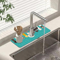 Sink Splash Guard Faucet Mat Cat Paws and Footprints Absorbent Fast Drying Mat Sink Gadgets Splash Guard Behind Faucet Drip Catcher for Kitchen Bathroom 15.5"X5.5"