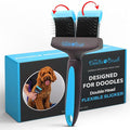 Slicker Brush for Dogs, Dual Head Dog Hair Brushes, Flexible Head Slicker for Dogs, Poodle, Labradoodle, Sheepadoodle, Tangle-Free Grooming, Healthy & Shiny Coat Pet Brushes