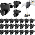 Space Saving Clothes Hanger Connector Hooks, Heavy Duty Hangers Space Saver, Durable Premium Cascading Hanger Hooks for Wardrobe Closet Organizer, 24 Pcs (Heart)