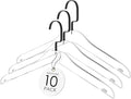 Acrylic Hanger | Sleek, Modern Clothes Hanger with Black Hook | High End Closest Organizer Space Saving Hangers for Shirts, Jackets, Sweaters, Tops & More | 10 Pack