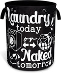 Wash Today Laundry Basket Oxford Cloth Funny Laundry Hamper With Handle Foldable Portable Clothes Storage Basket 18.9 X 16.5 Inch Storage Bag For Laundry Room/Bathroom/Bedroom/Dormitories