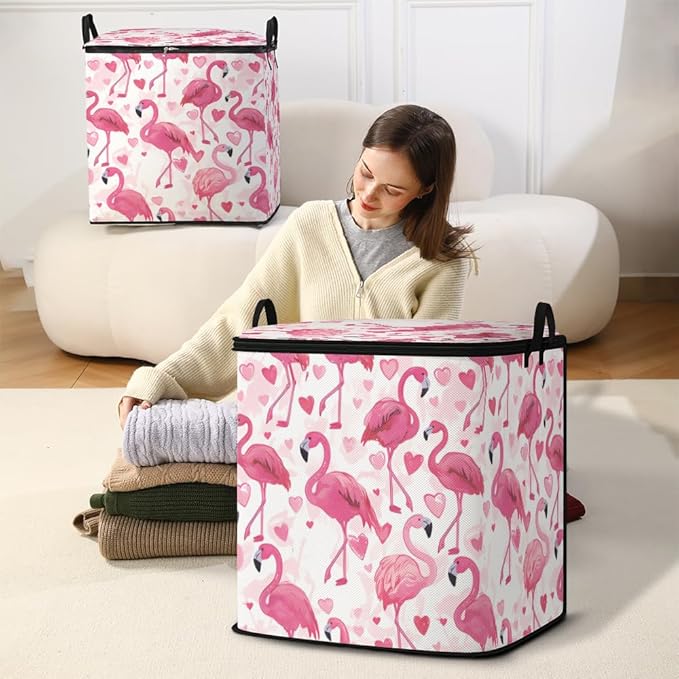 2pcs closet organizers and storage under bed,clothing blanket sweater sheet bedding comforter duvet quilt pillow toy storage bags with lids,dorm room essentials for containers 95L