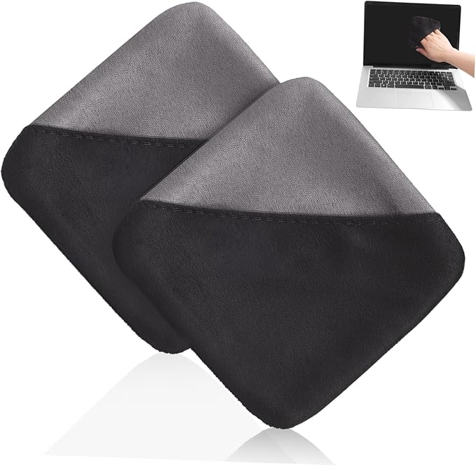 2pcs Electronics Cleaning Cloths Microfiber Pads for Laptop Phone Car and Screen Cleaning Scratch Washable