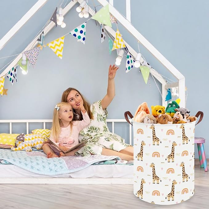 Giraffe hamper,Baby diaper organizer,Collapsible waterproof basket for dirty clothes,Baby Hamper for Nursery,Kids Room Organizer,Baby room decor,Gift basket(Giraffe)