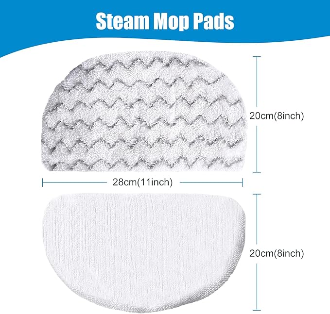 4 Pack Steam Mop Replacement Pads, Compatible with Bissell Powerfresh Steam Mop 1940 1806 1440 1544 Series, Model 19402 19404 19408 2685A 2075A 1940A 1940Q 1940T 1940W, Mop Pads Refills