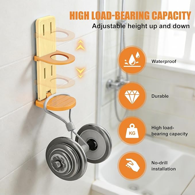 LimxFree Adjustable Shower Caddy, Telescopic & Foldable Bathroom Organizer, No Drilling Wall Mount Storage for Shampoo & Body Wash Bottles, Space Saving Holder (white)