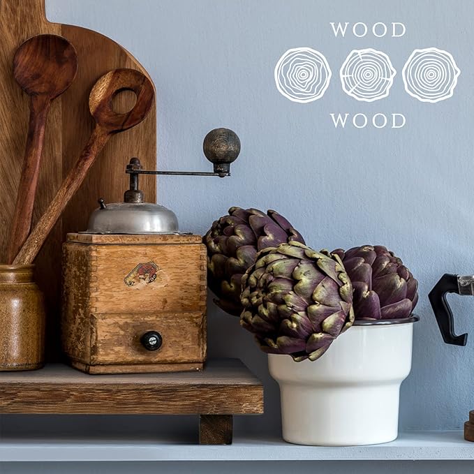 Nuogo Wood Riser Tray Soap, Stand Soap Tray for Kitchen Sink, Wood Pedestal for Kitchen Counter Sink Stand Decorative Rustic Bathroom Dishes Plant Bottles Candles Display(12 x 7 Inch,Brown)