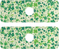 Kitchen Sink Splash Guard 2 PCS 14.7 Inch Sink Faucet Mat Splash Guard for Bathroom Countertop Water Absorbent Foldable Cuttable Soft Washable Saint Patricks Green Clovers