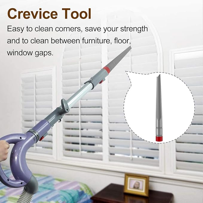 Crevice Tool and Dust Brush Upholstery Tool Compatible with Shark Navigator Lift-Away Vacuum Cleaner Models NV500, NV501, NV502, NV560, Compare to Part No.X11FC500 Gray