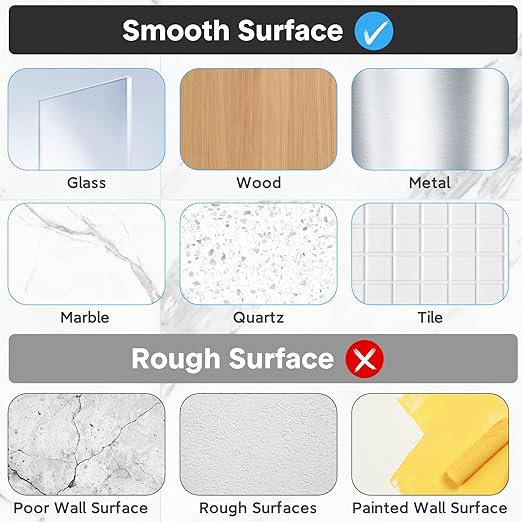 Lsnisni 12 Pack Shower Caddy Adhesive Replacement, Strong Adhesive Strips, Waterproof Hooks, No Drilling, for Bathroom Storage Shelves and Kitchen Racks
