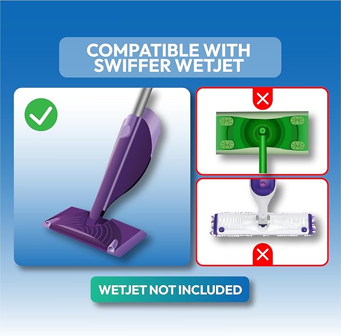40 Count Mopping Pad Refills for Swiffer WetJet Mop - Thick, Absorbent, and Durable