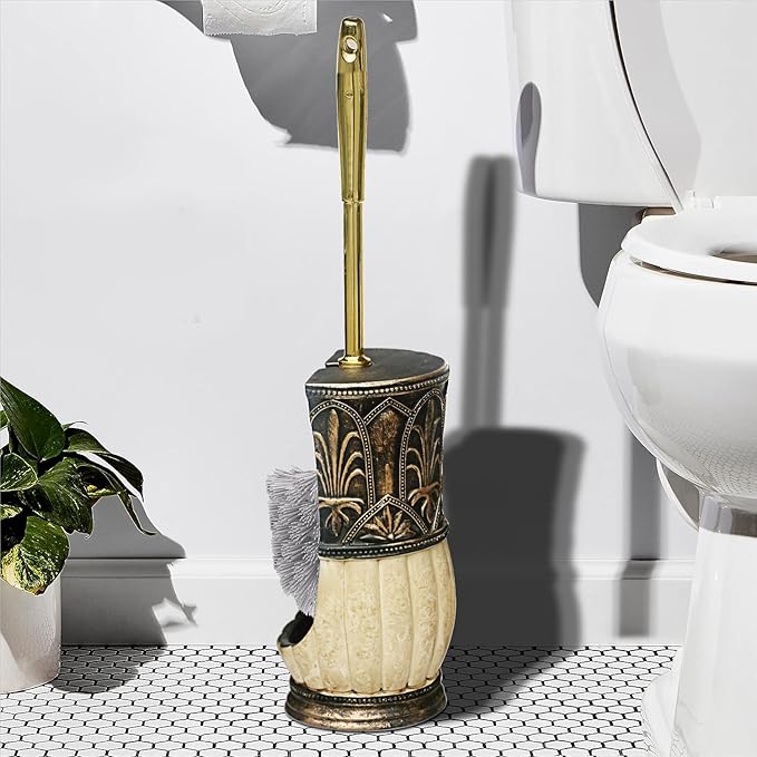 6 Pieces Pumkins Bathroom Accessories Set Including Trash Can, Cup, Toothbrush Holders, Soap Dishes, Soap Dispenser and Toilet Brush, Home Decoration, Retro Style
