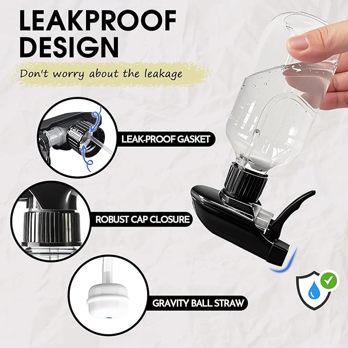 2 Packs Plastic Spray Bottles 360° Water Spray Bottle for Cleaning - 10 oz/300 ml Upside Down Spray Bottle Refillable Small Squirt Bottle with Adjustable Nozzle for Hair, Cooking, Plant, Pet (Green)