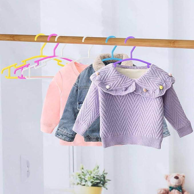 GoodtoU 60Pack Baby Clothes Hangers for Closet Plastic Small Kids Hangers Childrens Nursery Hangers Infant