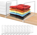 Acrylic Shelf Dividers for Closet Organization 10PCS Closet Shelf Divider Closet Dividers for Shelves Shelf Organizer for Closet Shelf Organizer for Wood Closet Separator Clear