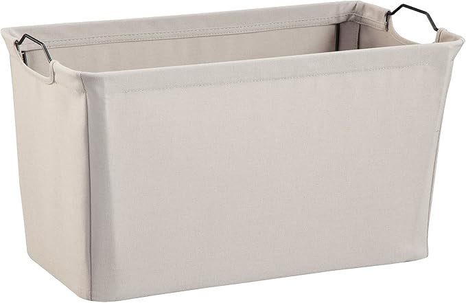 ClosetMaid 1623 Wide Wire Frame Fabric Bin, Light Gray