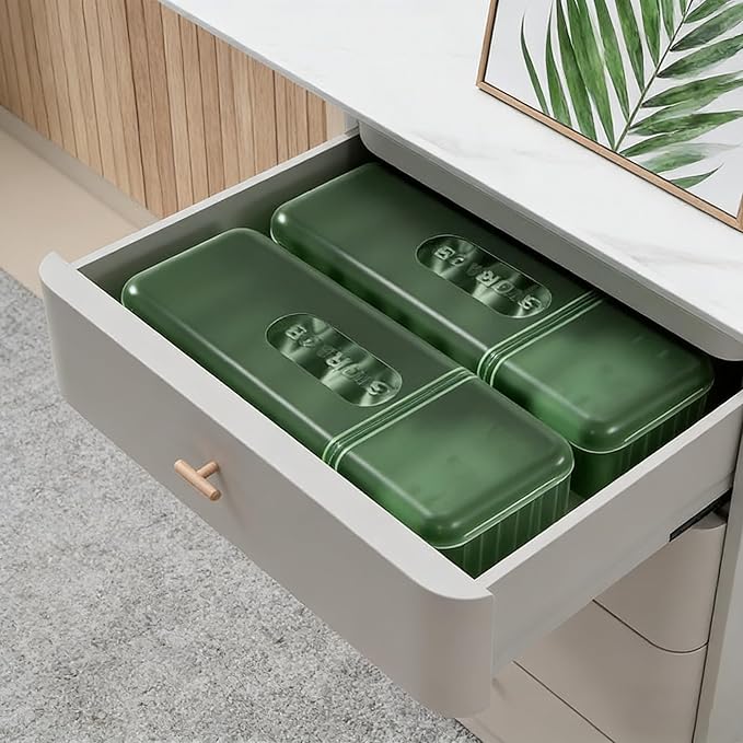 RayHenry Cable Organizer Box with Lid, Charger Cord Storage Box, Multifunctional Accessories Storage for Home Drawer Office Desk (Dark Green)