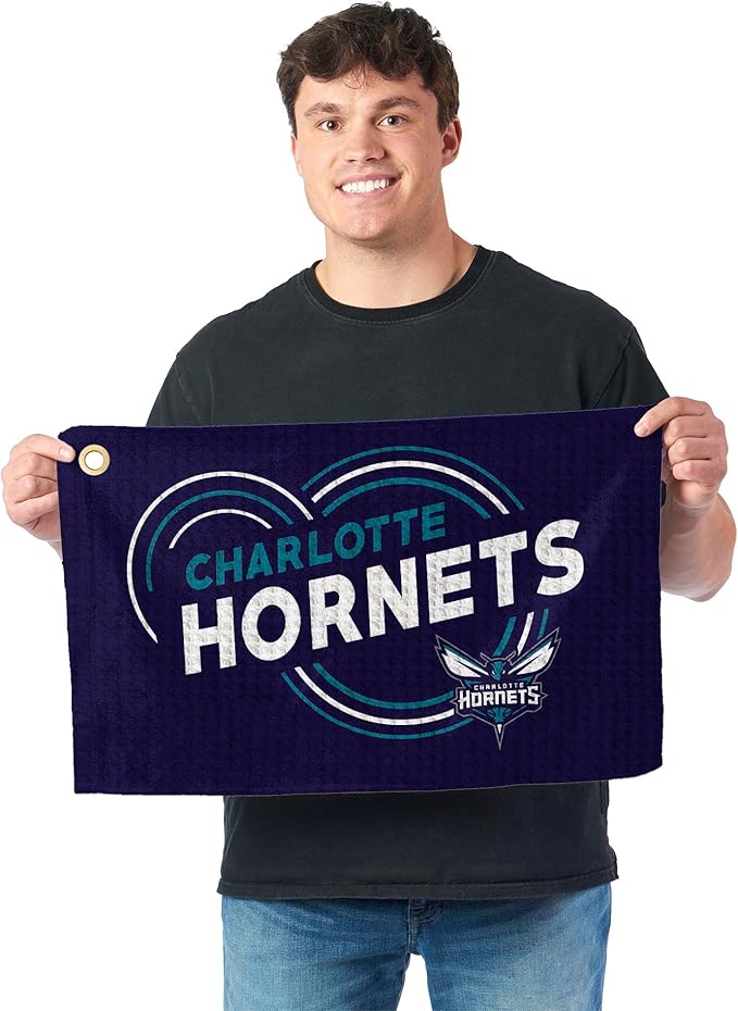 Northwest NBA Golf Towel – Official Licensed Microfiber Waffle Fabric, Absorbent 16x25 in Club Cleaning Accessory