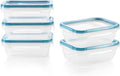 Snapware Plastic Total Solution 5-Pack (3-Cup) Food Storage Containers Set, Leakproof & Airtight Plastic Locking Lids Rectangular Tupperware, Non-Toxic BPA-Free Lids, Microwave Dishwasher Freezer Safe