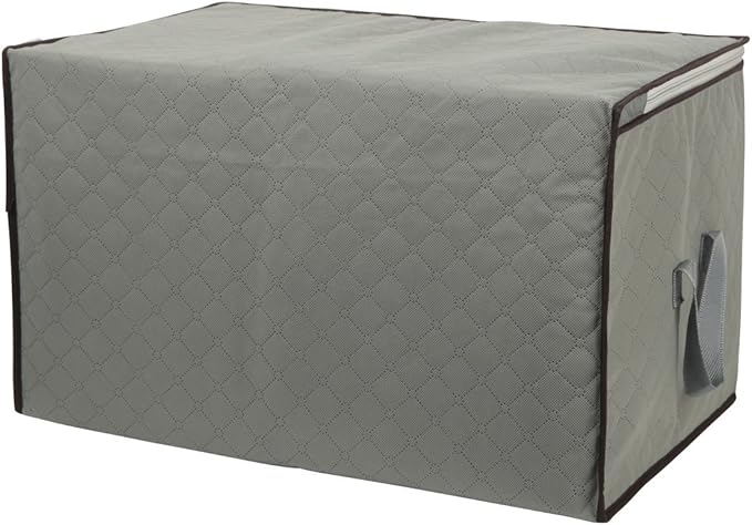 2 Pack Foldable Large Storage Bags 24 x 16 x 14 (L x W x H) inch for Comforter Quilt Blanket Clothes with Clear Window & Handles - Easy to Fit King Size Comforter Set - Closet Under Bed Organizer