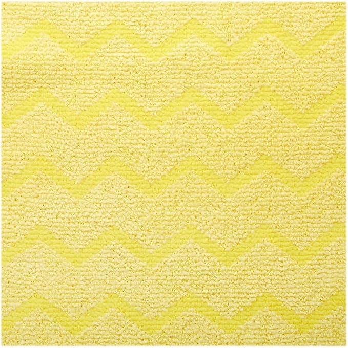 Rubbermaid Commercial Products HYGEN Microfiber Cleaning Cloth, 16-Inch, Yellow, Pack of 12, Multi-Purpose Rag/Towel for Janitorial/Professional Heavy-Duty Cleaning/Scrubbing
