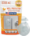 Ducki Wall Protectors - 4 Frosted Glass - Self Adhesive, Reusable Solution for Stopping Wall Damage & Noise from Doors,Refrigerator & More in Your Home or Office -Durable, Shock Absorbent & Discreet