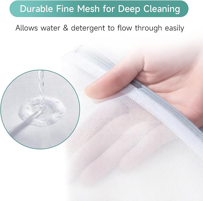 GOGOODA XL Mesh Laundry Bags, 4-Pack Large Wash Bags for Sweaters & Delicates, Fine Mesh for Washing Machine