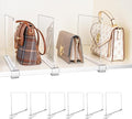 6 Pack Shelf Dividers, Adjustable Shelf Dividers for Closet Organization with Non-Slip Design, Clear Acrylic Shelf Dividers for Clothes, Handbags, Purses, Towels, Bookshelf in Home Organization