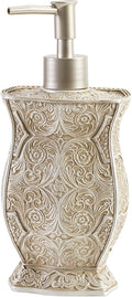 Creative Scents Victoria Hand Soap Dispenser for Bathroom - Decorative Countertop Lotion Dispenser - Dish Soap Dispenser for Liquid Soap and Lotion with Durable Pump (Beige)