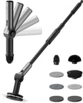 HOTO Flexi™ Cordless Electric Spin Scrubber, Adjustable Angle, Extendable Handle, Smart Display, IPX7 Waterproof, Powerful Cleaning Scrubber with 8 Replaceable Brush Heads, for Bathroom, Tile, Bathtub
