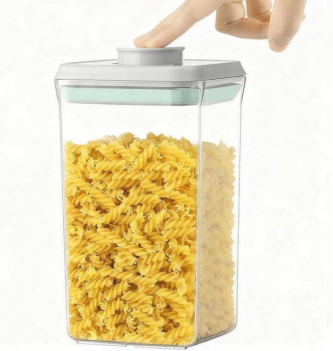 Airtight Food Storage Container Pop Containers With Lids, Bpa Free for Spaghetti Cereal Flour Rice Kitchen Organizer (rectangle 2050ml / 2.05qt)