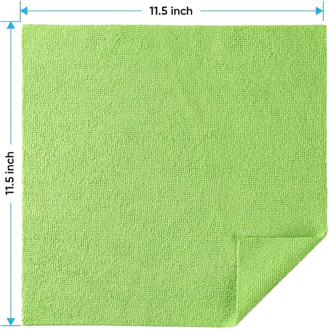 HOMEXCEL Microfiber Cleaning Cloths, 100 Pack Microfiber Towels for Cars, Lint & Scratch-Free Bulk Cleaning Rags for House, Kitchen, Car and Shop, Multicolor Absorbent Cleaning Towels 11.5 x 11.5 inch