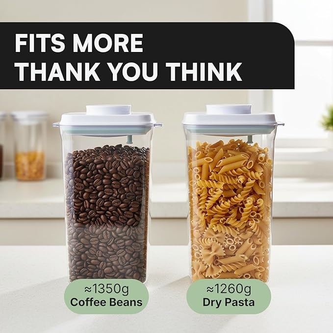 Bop Top | Airtight Meal Prep Containers with Lids | Food Storage Container Sets | Snack and Overnight Oats Fridge Organizer | Pantry and Kitchen Organization